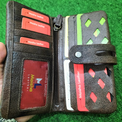 100% Leather Wallet & Mobile Purse And Card Holder