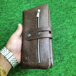 100% Leather Wallet & Mobile Purse And Card Holder