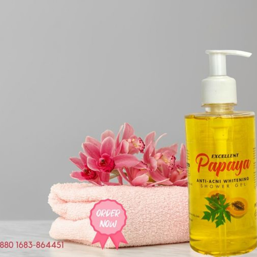 Excellent Papaya Anti- Acne whitening shower gel.