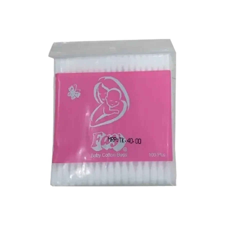 Fay Baby Cotton Buds 100 Pcs Zip Bag