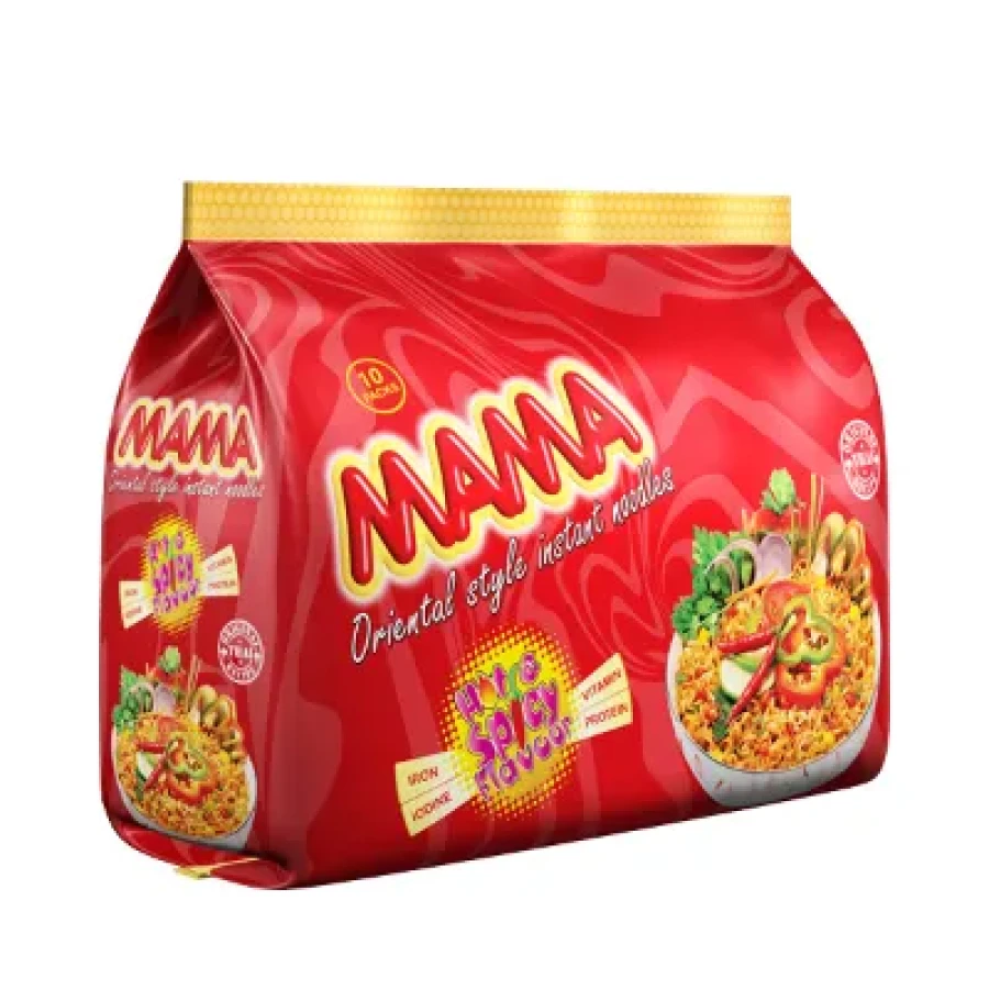 Mama Noodles (hot & spicy flavour) 10 pcs -620 gm