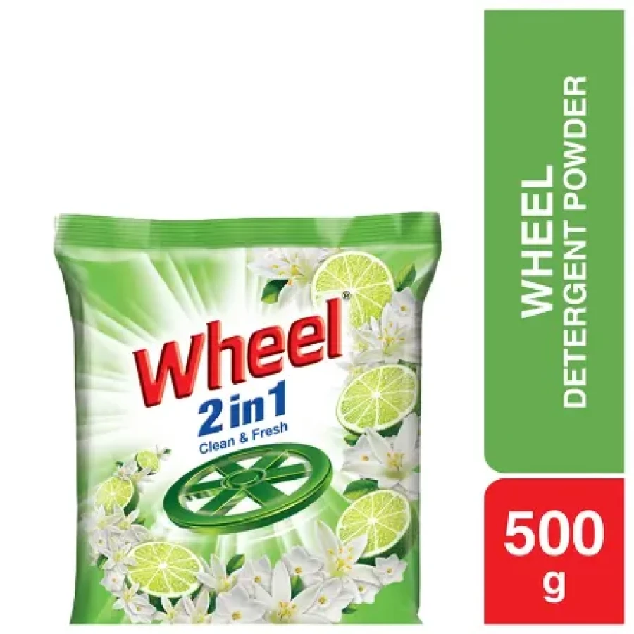 Wheel Clean & Fresh 2in1 Detergent Powder 500gm