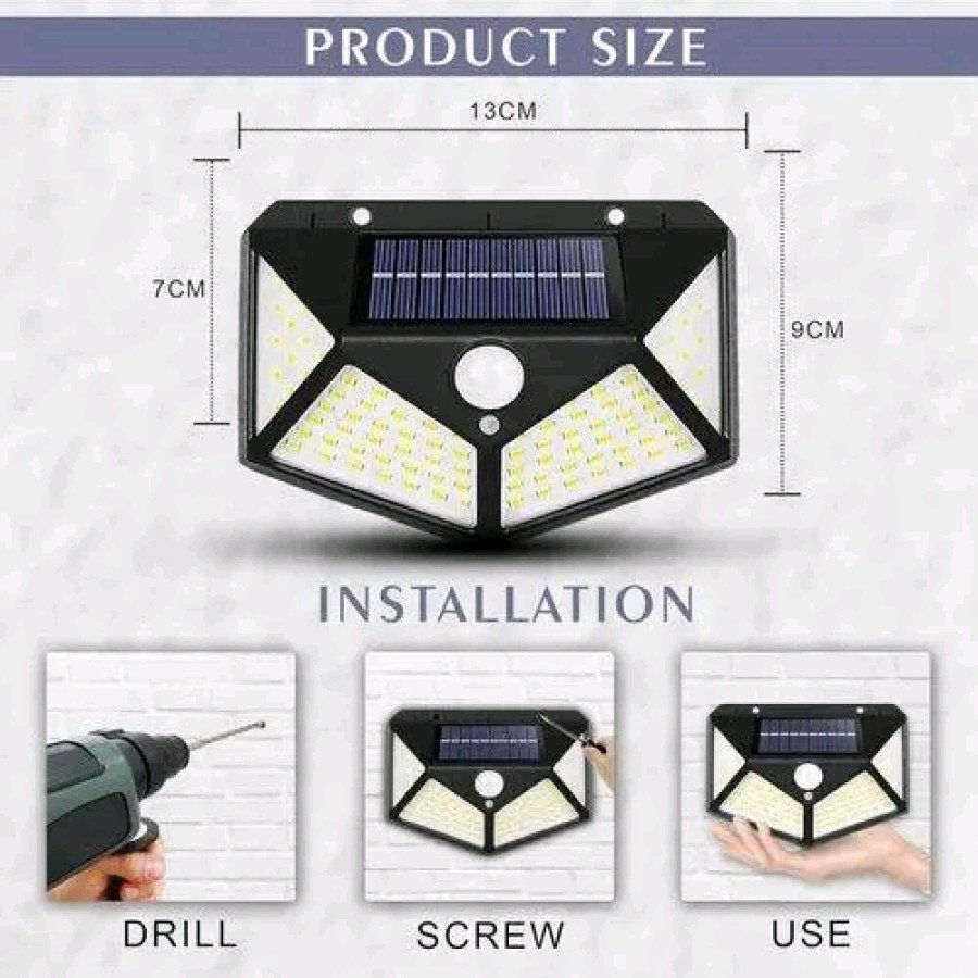 100 LED 4 Surface Solar Light