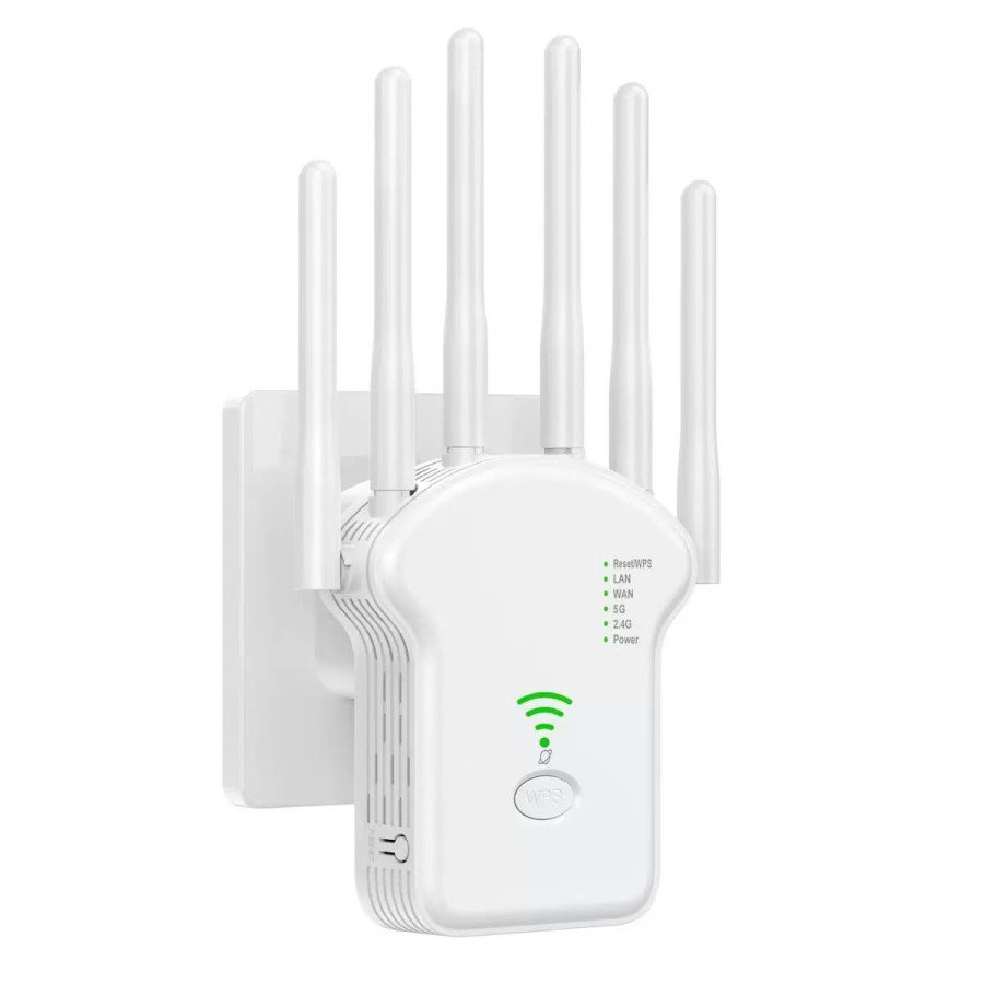 1200Mbps Wireless WiFi Router Dual-Band 2.4G 5G WiFi Extender 6 Antenna Network Amplifier WPS WiFi Signal