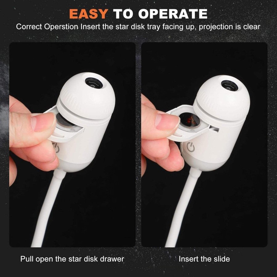 2-in-1 Mini Star Projector Night Light