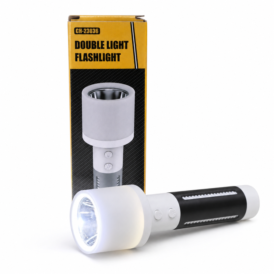 2-in-1 Rechargeable Double Light Torch & Reading/Table Lamp