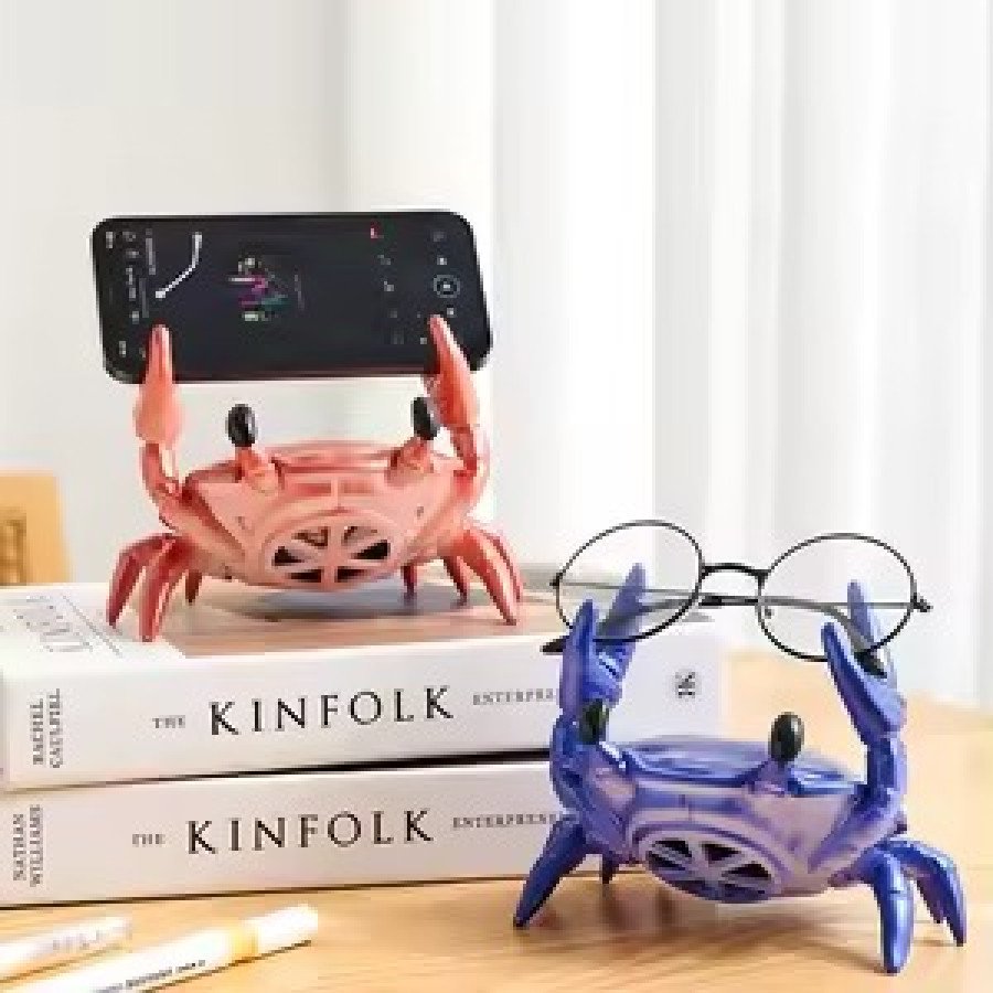 3-in-1 Crab Phone Holder & Wireless Bluetooth Speaker