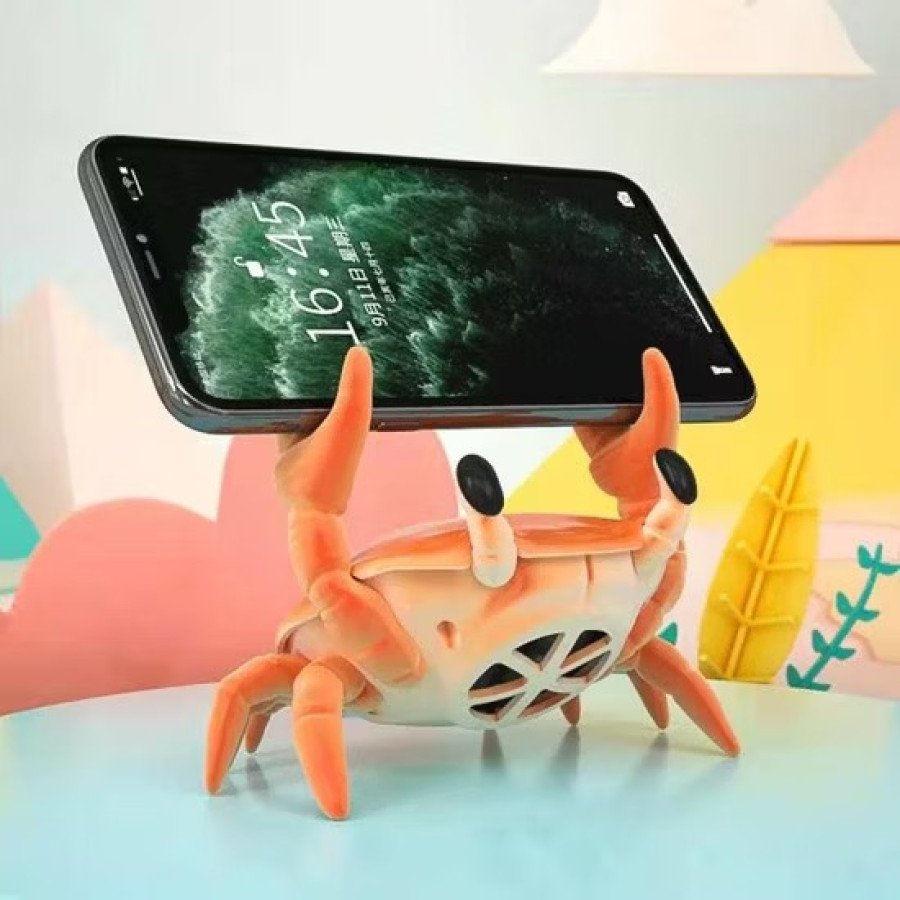 3-in-1 Crab Phone Holder & Wireless Bluetooth Speaker