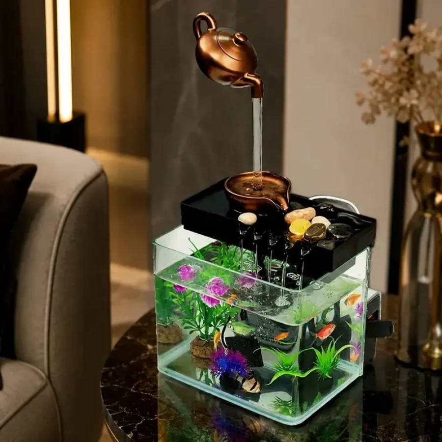 3-in-1 Landscape Fish Tank Desktop