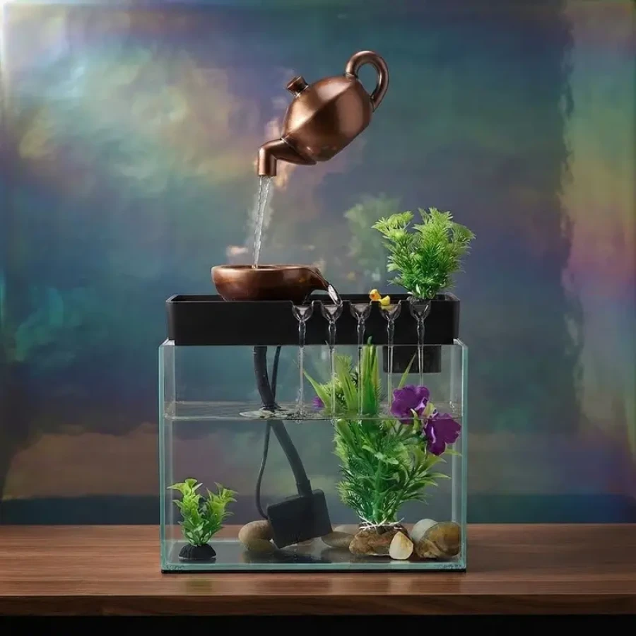 3-in-1 Landscape Fish Tank Desktop