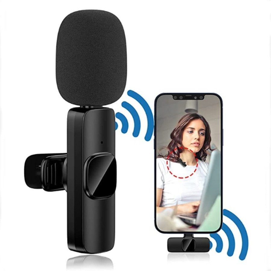 6 Ft Tripod Stand + 10″ Ring Light + K8 Wireless Microphone