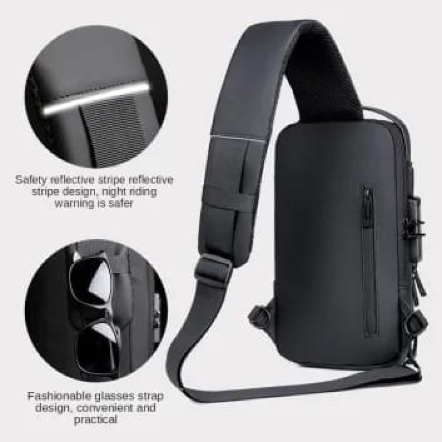 Anti-theft shoulder bag (Brown Mix )