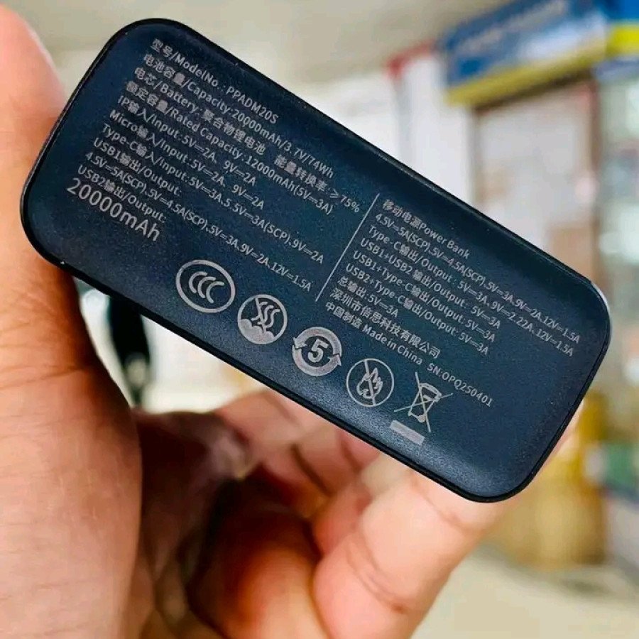 Baseus Adaman Metal Digital Display Power Bank 20000mAh 22.5W