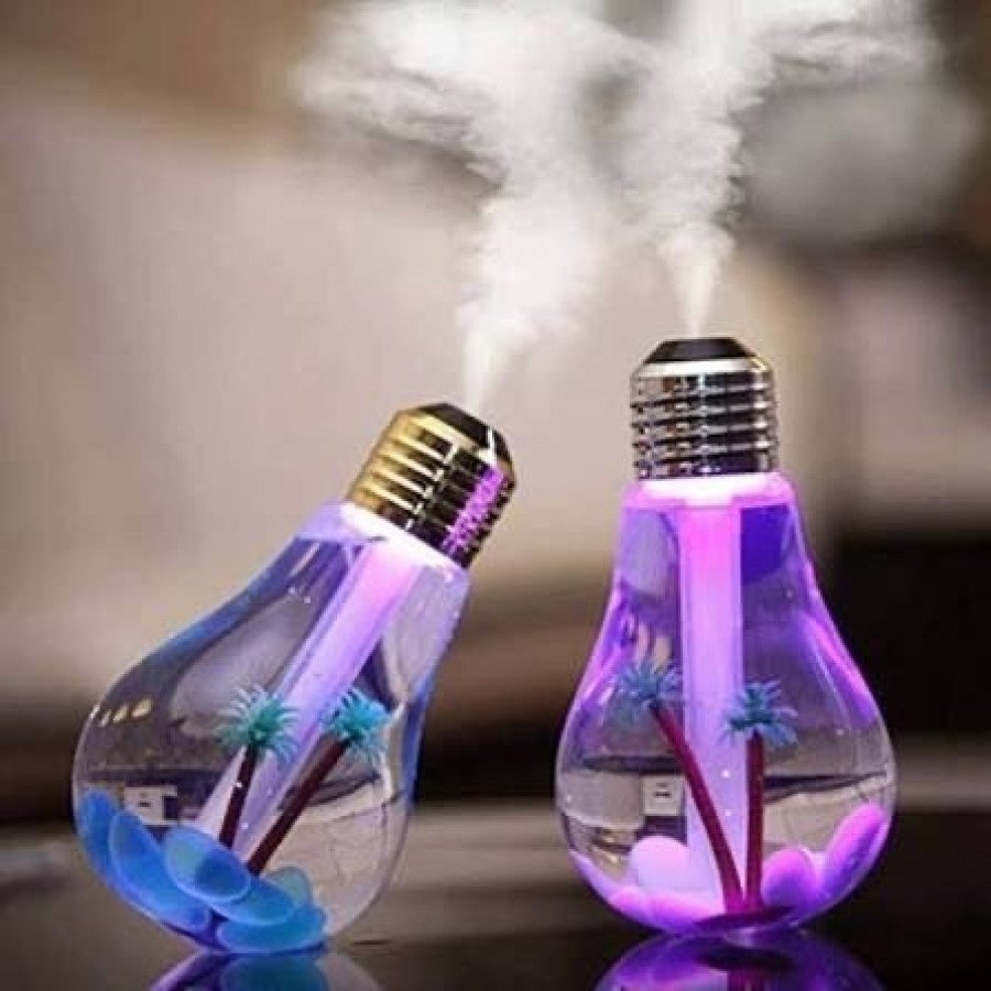 Bulb Humidifier – LED Colour Changing Light Bulb Air Purifier Essential Oil Air Freshener Night Ligh