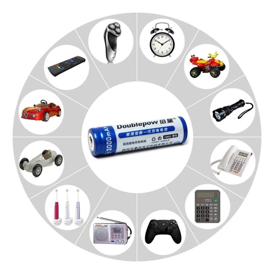 Doublepow AA 1200mAh NiMH Rechargeable Battery (2pcs)