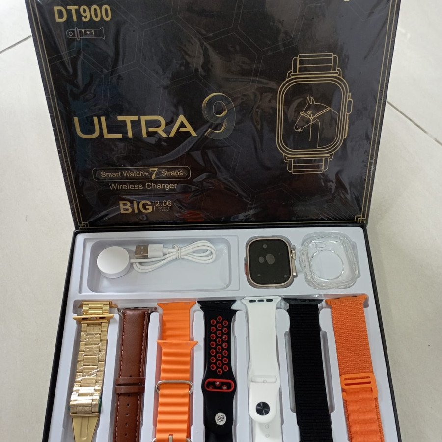 DT 900 Ultra 9 SmartWatch With Free 7 Straps