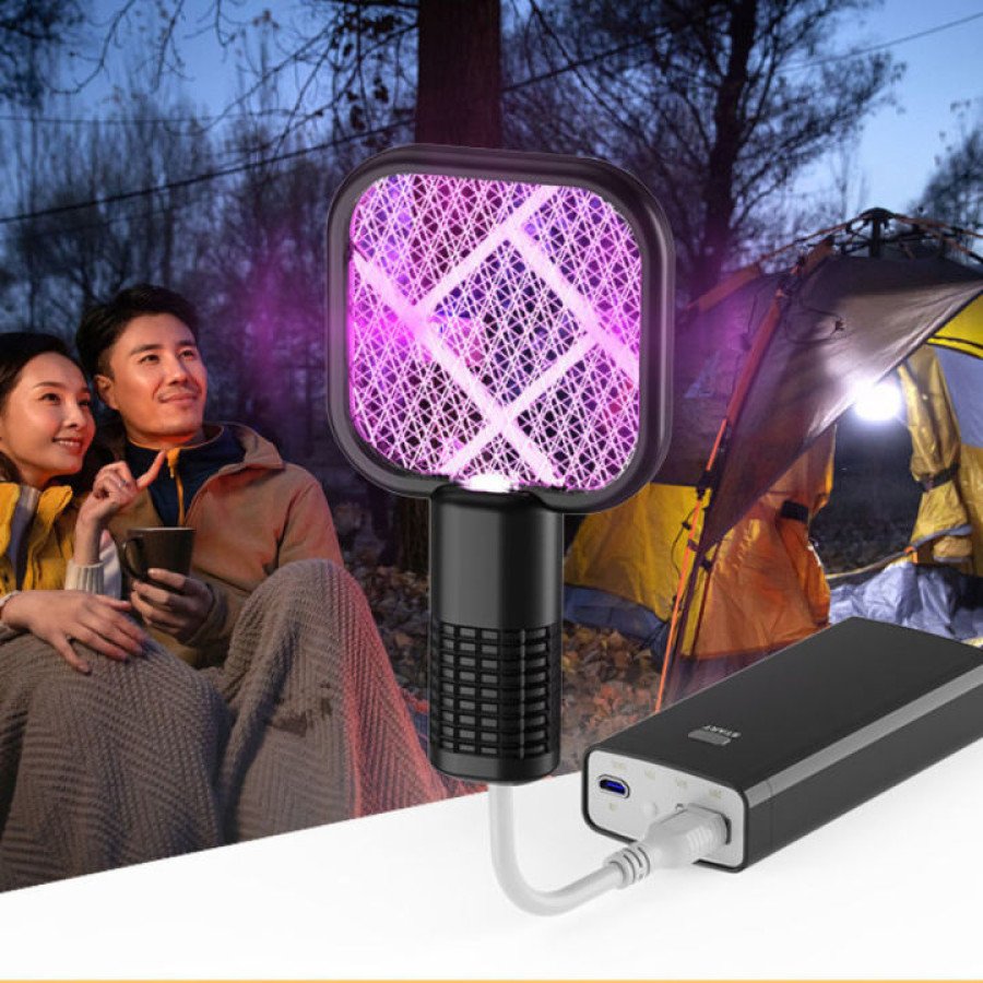 Electric Shock Mosquito Swatter Trap Pest (USB পোর্টেবল মশার ব্যাট) Control UV Light USB Insect Racket Mini Portable Fly Bug Zapper Bedroom