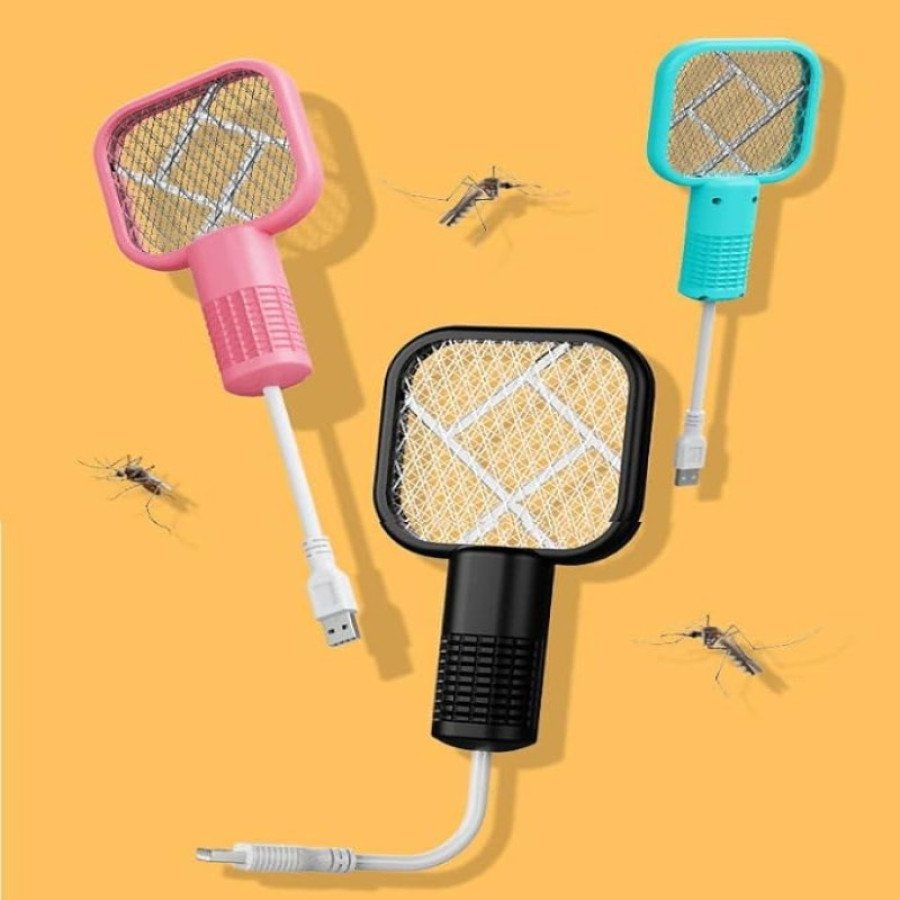 Electric Shock Mosquito Swatter Trap Pest (USB পোর্টেবল মশার ব্যাট) Control UV Light USB Insect Racket Mini Portable Fly Bug Zapper Bedroom
