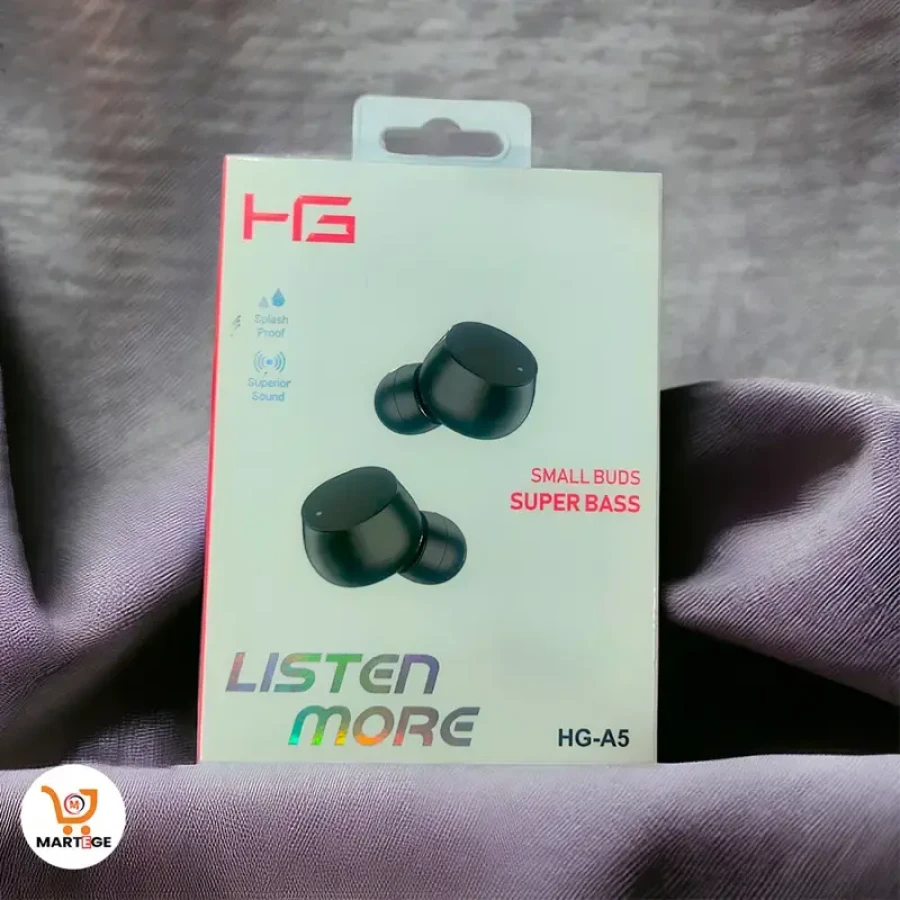 HG A5 wireless headphone buds.
