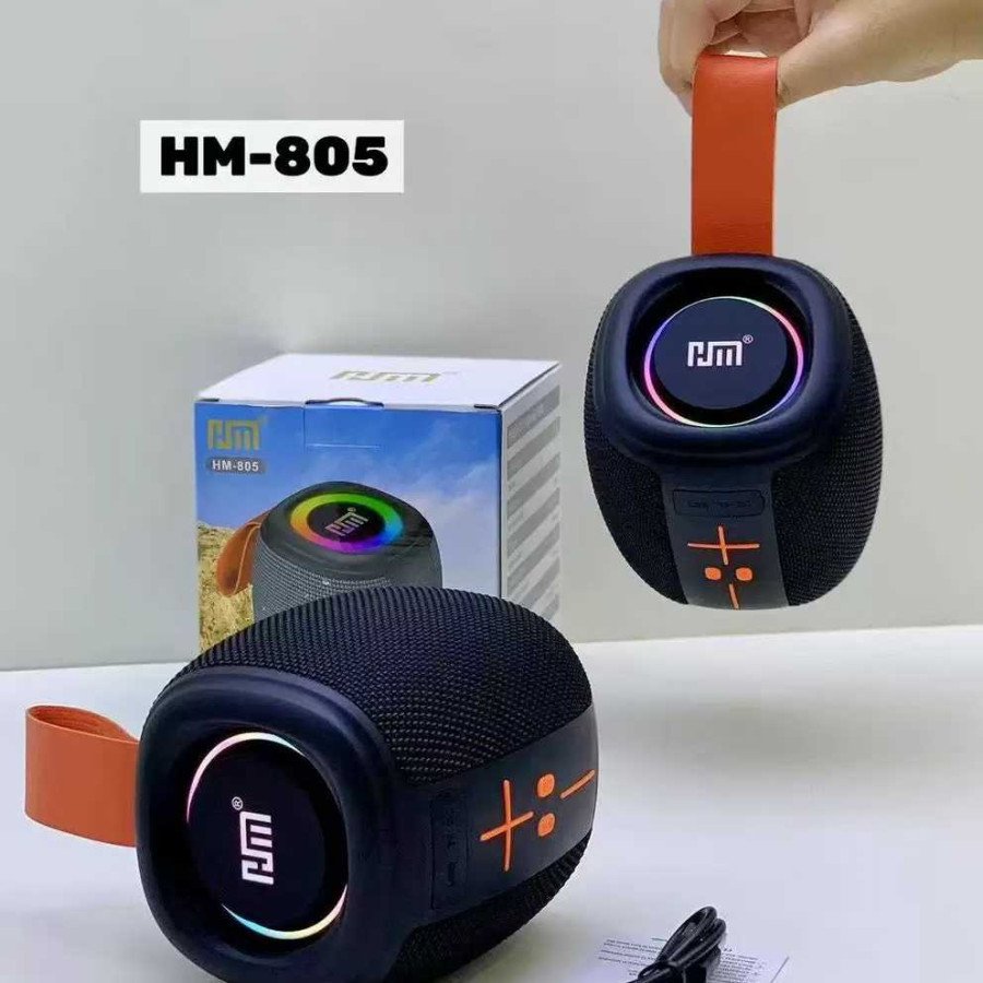 HM-805 Portable Bluetooth Speaker with RGB (Black)