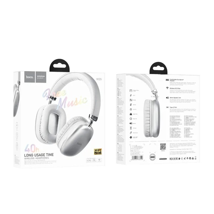HOCO W35 Wireless Bluetooth Headphone – Deep Bass & Long Battery Life