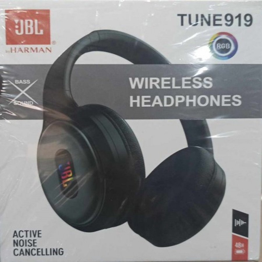 JBL Harman Tune 919 RGB Wireless Bluetooth Headphones – Deep Bass & RGB Light