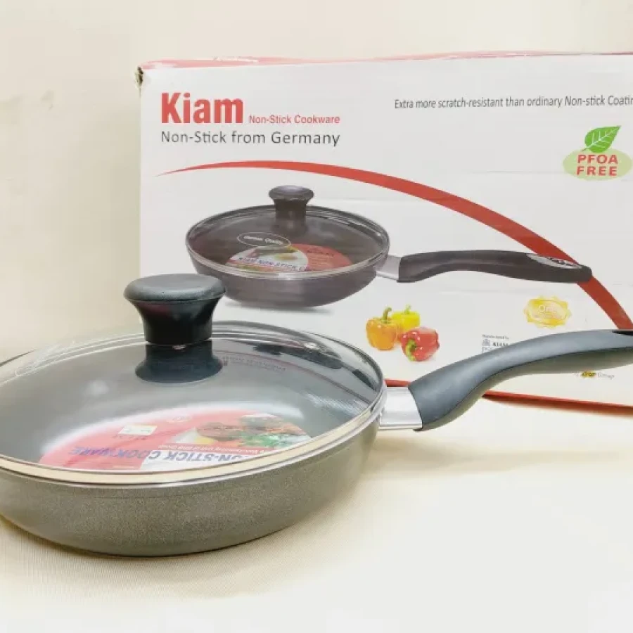 Kiam Non-Stick Fry pan With Glass Lid – 20cm