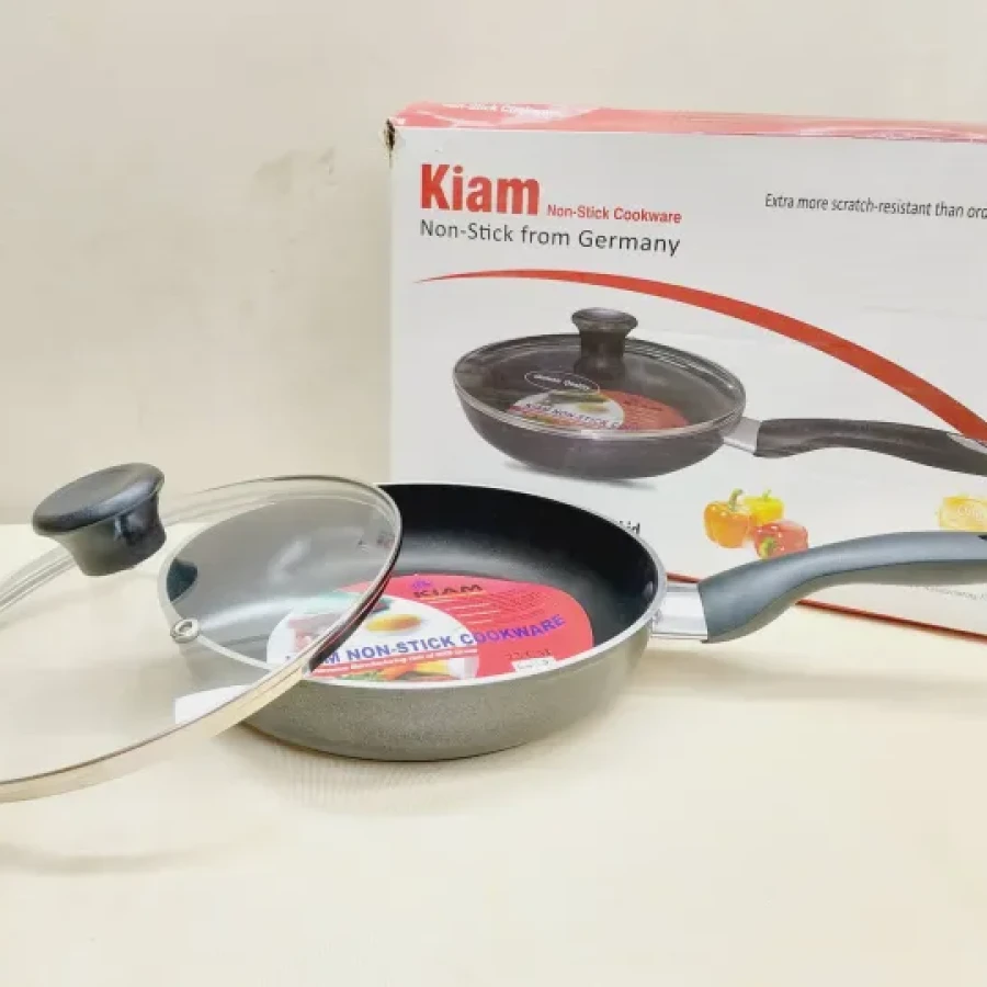 Kiam Non-Stick Fry pan With Glass Lid – 20cm